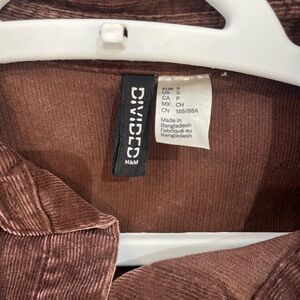 H&M Divided Chocolate Ribbed Top